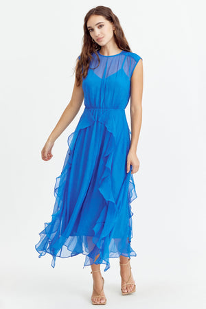 
                  
                    Charger l&amp;#39;image dans la galerie, ADELYN RAE - ROBE - F243D5796 - BLEU
                  
                